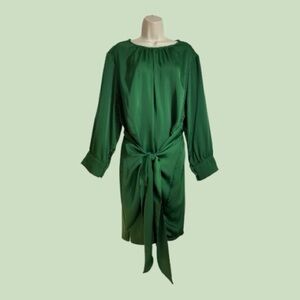 Emerald Green Wrap Tie Front Party Dress Size XL